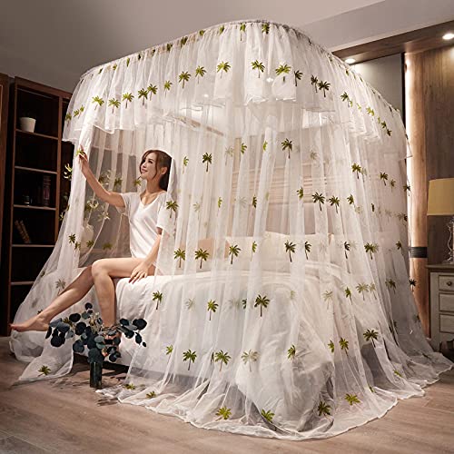 Moustiquaire pour lit double baldaquin princesse rideau lit U 150x200 cm