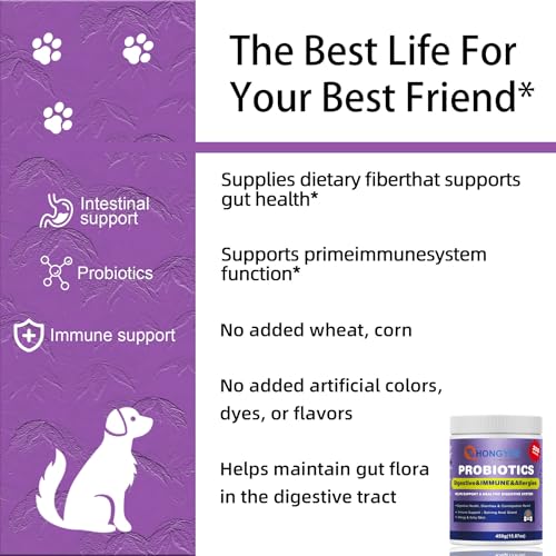 Hunde Probiotika als Leckerli (200 Tabletten), Eine Ausgeglichene Magen Und Darm Funktion Hund Darmflora, verbesserte Verdauung & Immunsystem,allergiefreundlich & natürlich-450g