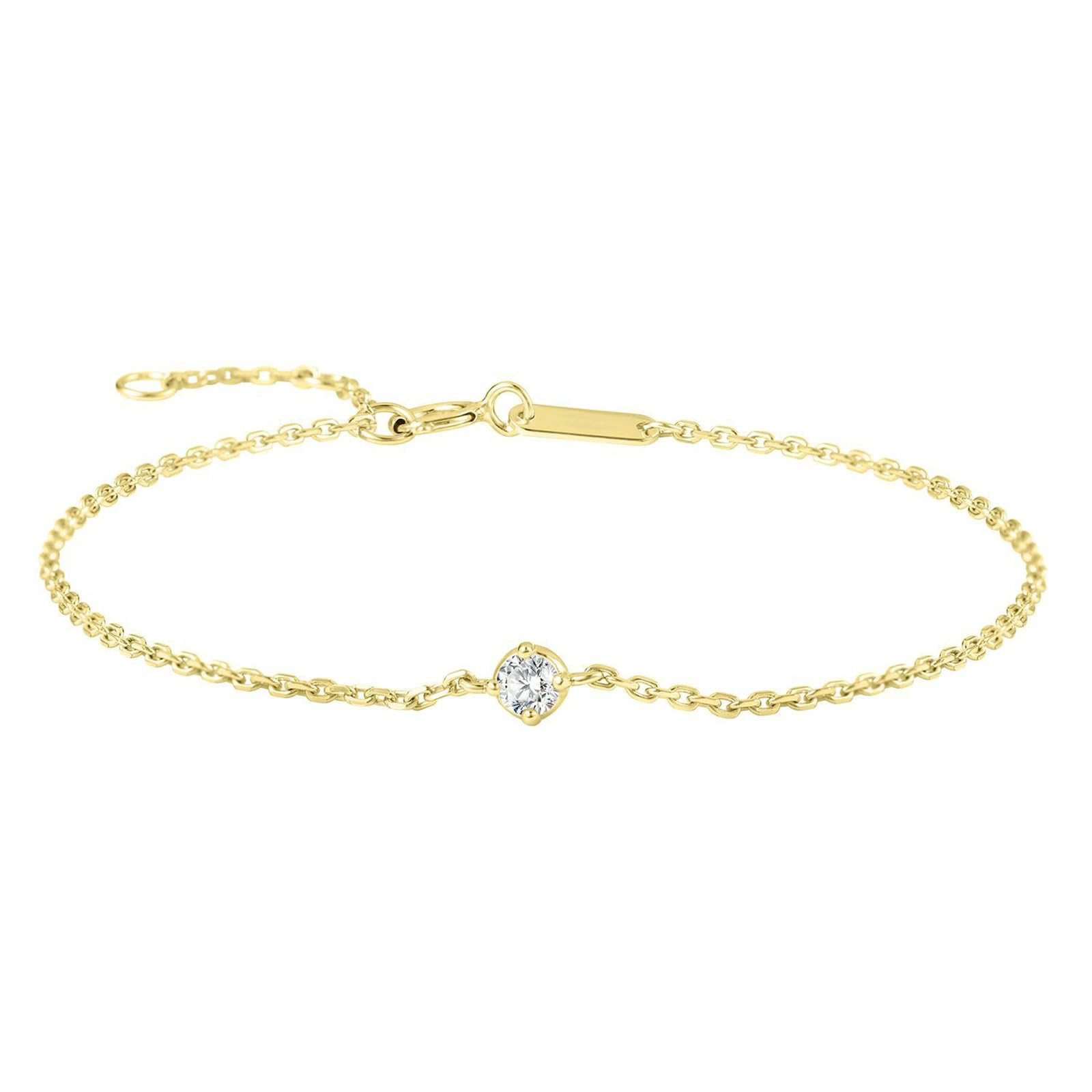 Pulsera 750 585 oro 375 para mujer, 21-23 cm de extensión