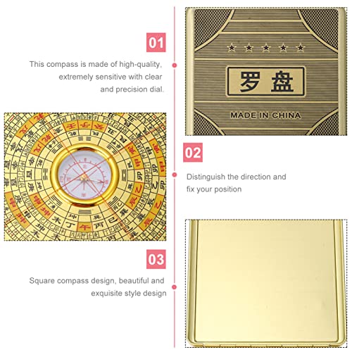 Brújula Feng Shui Luo Pan portátil 4.72x4.72x0.90 in miniatura 4