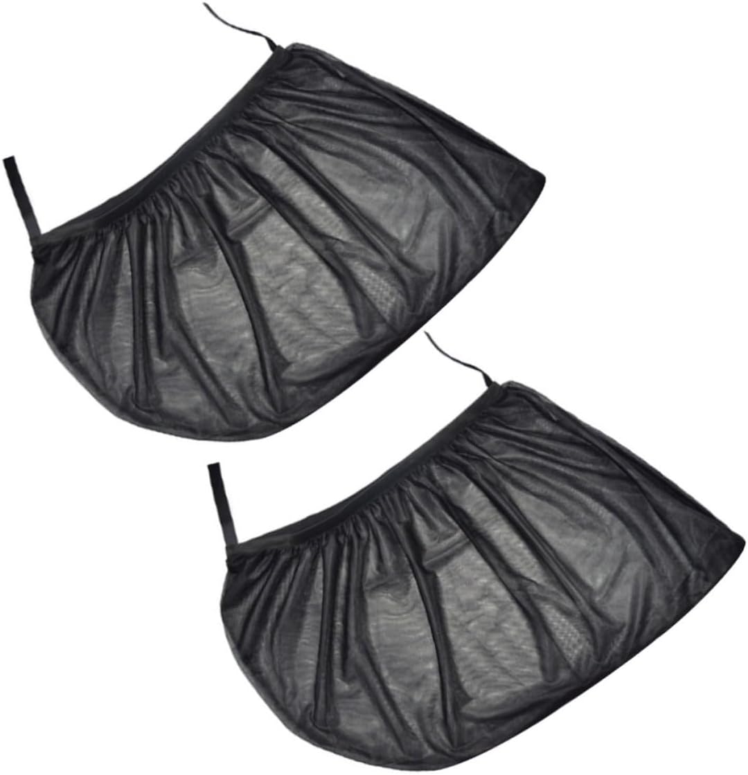 4pcs Heat-Insulation Car Window Curtains Made of Black Nylon Mesh for Privacy Protection and Sunshade Suitable for Car and Outdoor Use Breathable Summer Sunshade Curtain