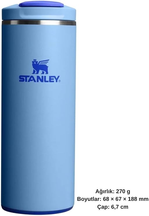 Stanley The Transit Fliptop Mug 0.35 L Termos Kupa Bardak Matara Mavi, 10-13063-0052
