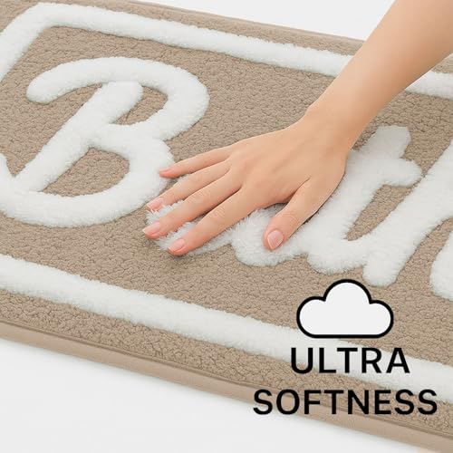 Image of Luxe Home Super Soft Canada Bath Bath Mat Non-Slip Machine Washable Bathroom Mat for Home, Bedroom and Living Room (40x60 cm) - Pack of 1