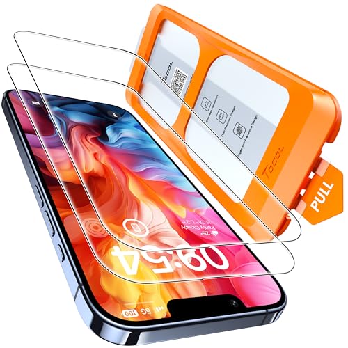 TOCOL für iPhone 13 Pro für Panzerglas, Full Screen Automatische Installation 9H Stoßfest Kratzfest Anti-Fingerabdruck Anti-Bläschen Folie für iPhone 13 Pro 6,1 Zoll, Kompatibel mit Hülle, 2 Stück