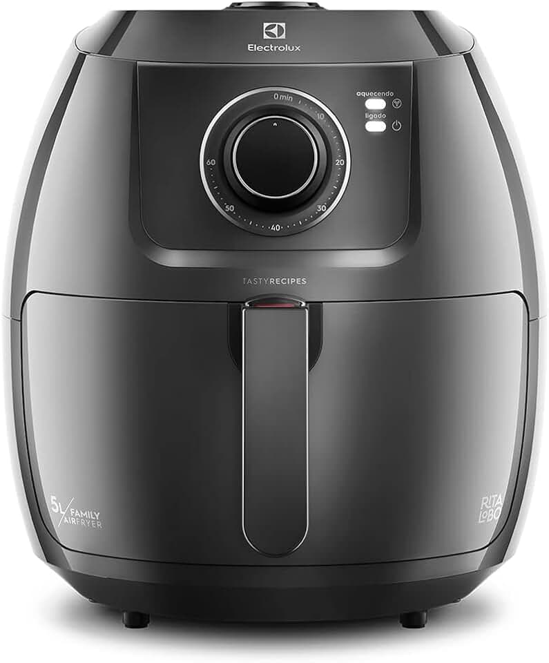 Fritadeira Elétrica sem oleo Grand Airfryer 5L mecanica Electrolux EAF50 grafite 1800W 127v