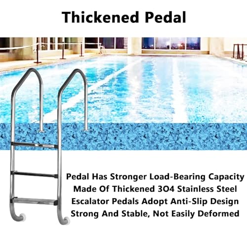Escalera para piscina inoxidable de 2 peldaños miniatura 3