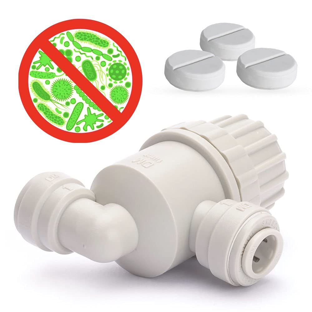 Desinfektion-Set für Wasserfilter mit 1/4 Zoll Quick Connect Anschluss, Desinfektionsmittel Desinfektion für Tafelwasseranalagen Sprudelanlagen Sprudelgeräte Sprudelux
