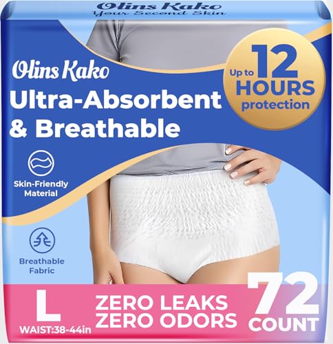 Culottes jetables fuites urinaires L lot de 72 slips femme