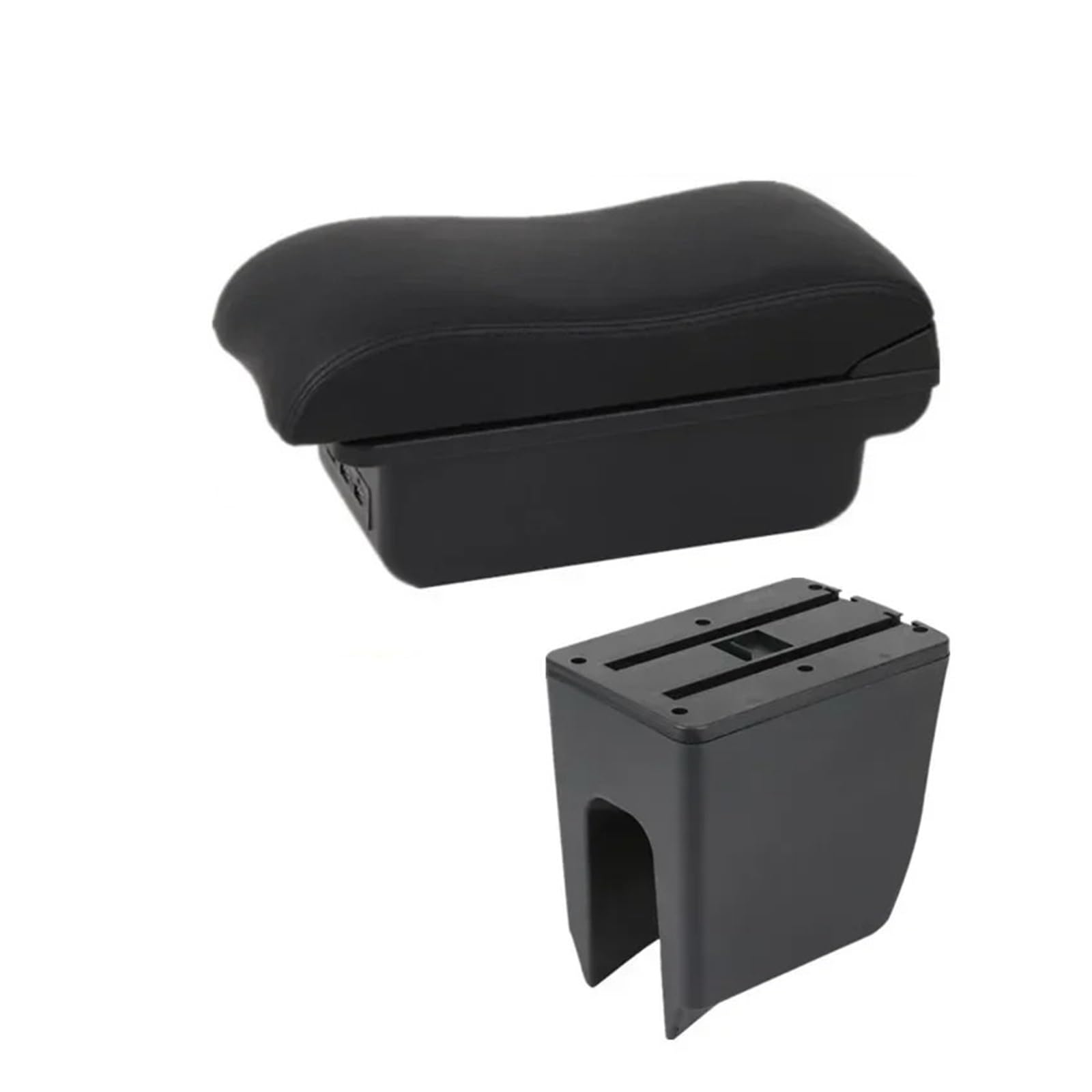 GBGWRMRYX Center Armrest Box For K-ZE Car Armrest Box Center Storage Box Internal Retrofit Replacement Accessories Arm Rest(B2 black line 3USB)