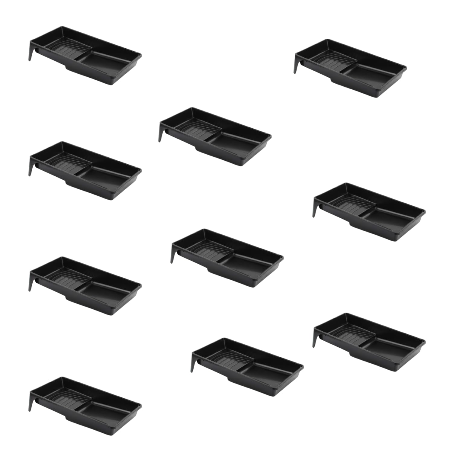 4 Inch Professional Plastic Roller Trays Decorators Painting Paint Tray Pack of 10