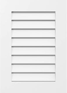 Ekena Millwork GVPVE18X3001SF Vertical Surface Mount PVC Gable Vent, 18 W Inch x 30 H Inch, Factory Primed White