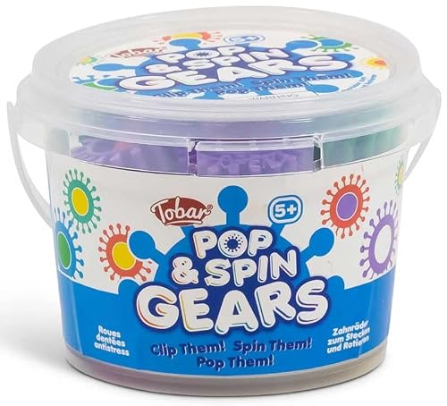 Tobar Pop and Spin Gears Construction Toy, mini