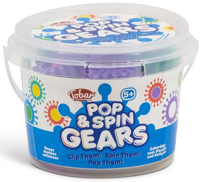 Tobar Pop and Spin Gears Construction Toy, mini, Multiple Colours