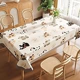 Fansu Mantel Hule Mesa Rectangular Exterior,Estilo Dibujos Animados Manteles Impermeables Antimanchas Plastico PVC Mantel Mesa Jardin para Fiesta Picnic Cocina Comedor (Perro,80x120cm)