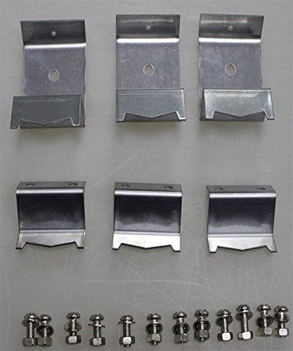 Grill Valueparts REV5051BR (Hardware Included) Stainless Steel Flame Shield Support/Burner Hanger Brackets Replacement for Char Griller 5050 Duo, 3030 Duo, Char Griller 3001 (6 Pcs, 3 Sets)