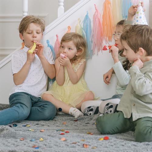 Image of Party Propz Colorful Polka Dot Blowouts - 10 Pcs Kids Party Supplies | Hooter | Noise Blower | Whistle Blowers | Whistles Toy | Whistle Toys For Kids | Party Noisemaker Blowouts (Paper)