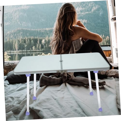 Table Basse Métal Pliante de Hauteur Réglable pour Ordinateur