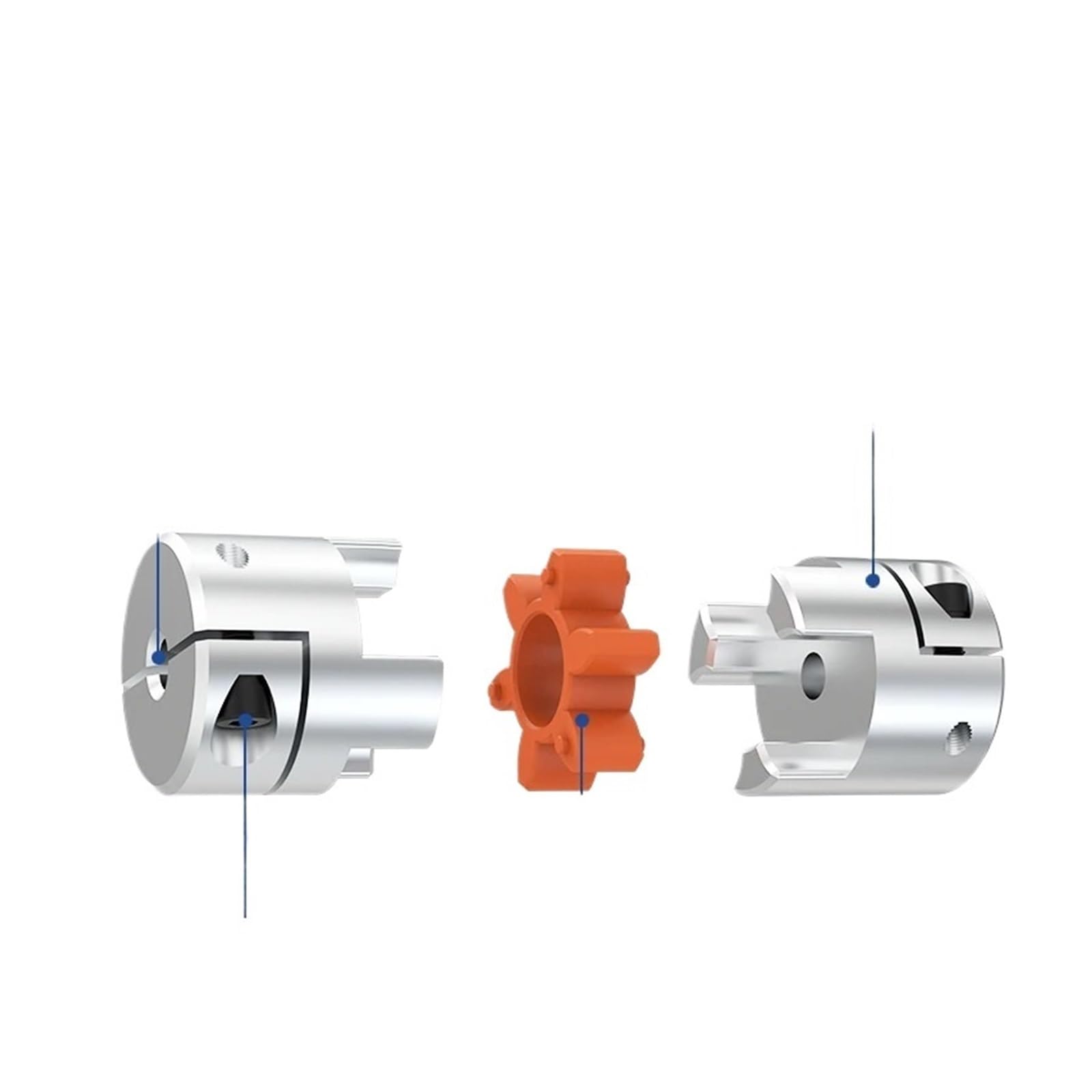 Pince à prune flexible D30 L35 couplage d'arbre jaw pour moteur