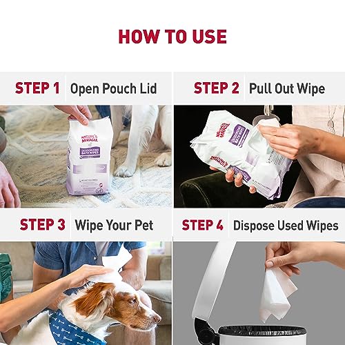Nature's Miracle Deodorizing Bath Wipes for Dogs, 100 Count, Lavender Scent - Image 5