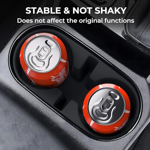 Image of Center Console Cup Holder Inserts for Chevrolet Colorado & GMC Canyon 2026 2025 2024 2023, Interior Accessories Car Cup Holder for Chevy Colorado & GMC Canyon 2023-2026, Black