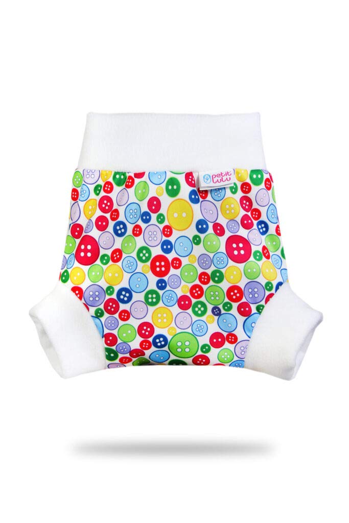 Pannolino lavabile Petit Lulu Pull Up Cover Taglia S con bordi in pile Riutilizzabile Prodotto in Europa