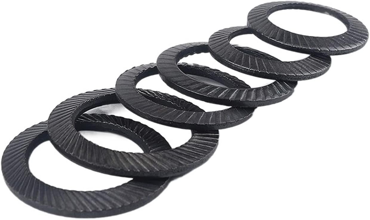 Lock washers,Star washers Flat Washers Double ridges Teeth Spacer Carbon Steel Locking Washer Anti-Skid Gasket M3-M30, and Rust Resistance(White,M30 (3pcs))(White,M5 (200pcs))
