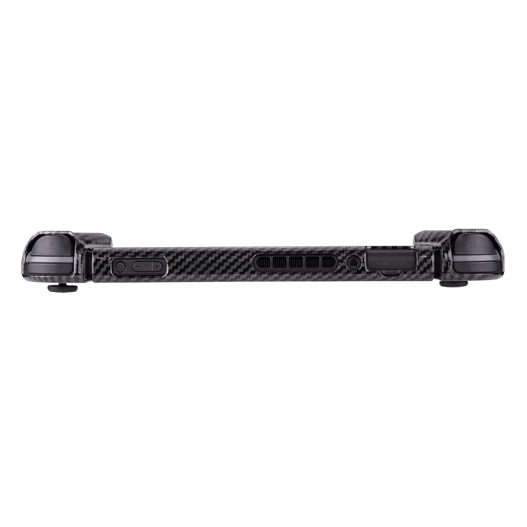 eXtremeRate PlayVital Custodia Protettiva per Nintendo Switch Joycon Console Cover Copertura Rigida Case Separabile per NS Switch Controller Console(Fibra di Carbonio Grafite)