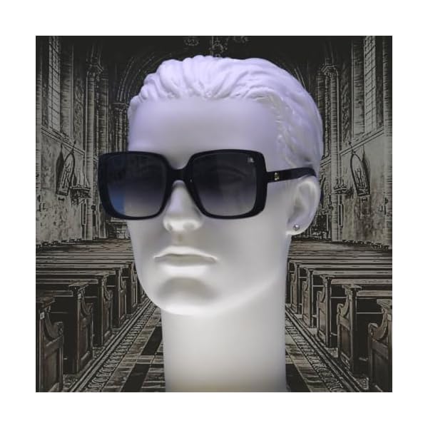 Gucci Casual Round Sunglasses, Black-Black-Grey, 56 - Image 9