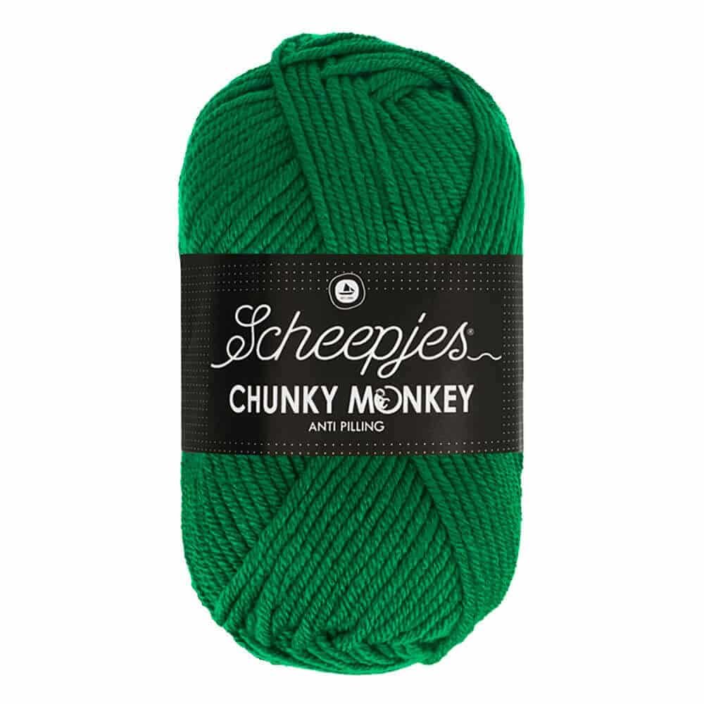 Scheepjes Chunky Monkey Aran Weight Yarn | 100g Ball | Anti-Pilling Acrylic | Soft & Hypoallergenic for Knitting and Crochet Blankets, Toys & Garments (1116 Juniper)