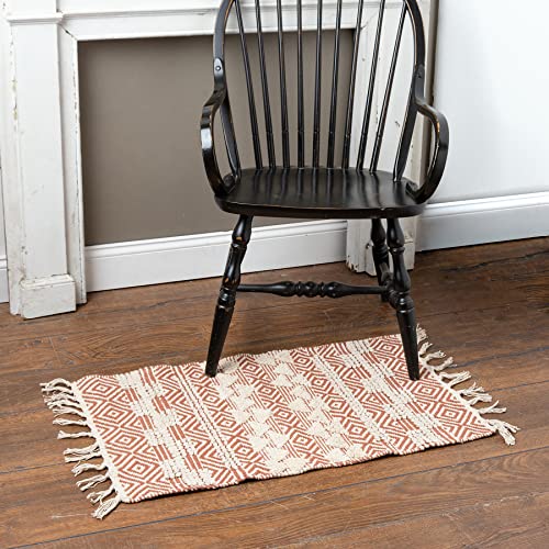 Primitives-by-Kathy-Terracotta-Cream-Textured-Geometric-Design-Bohemian-Decorative-Area-Rug Primitives by Kathy Terracotta Cream Textured Geometric Design Bohemian Decorative Area Rug