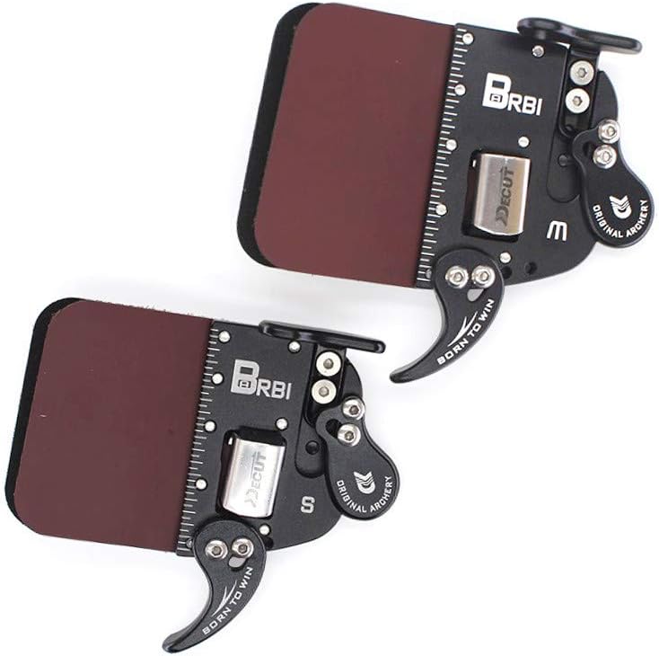 Archery Aluminum Finger Tab Protector Cow Leather Shooting Finger Saver Recurve Bow Finger Guard for Left and Right Hand