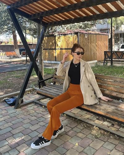 Image of G4Free Bootcut Yoga Pants with 4 Pockets Flare Leggings for Women High Waisted Casual Dress Pants