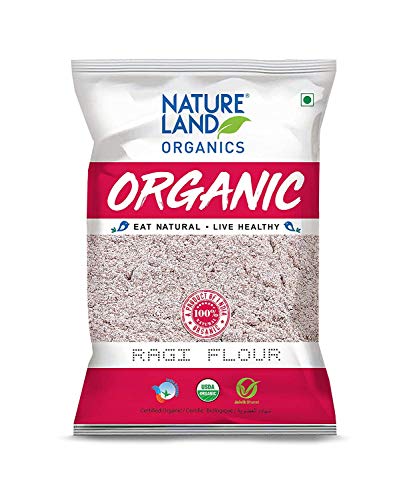 Nature Land Organics Ragi Flour-500G Pouch