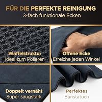 Barista Legends Barista Lappen Set Mikrofaser Tücher & Handtuch Schwarz – Ansicht 3