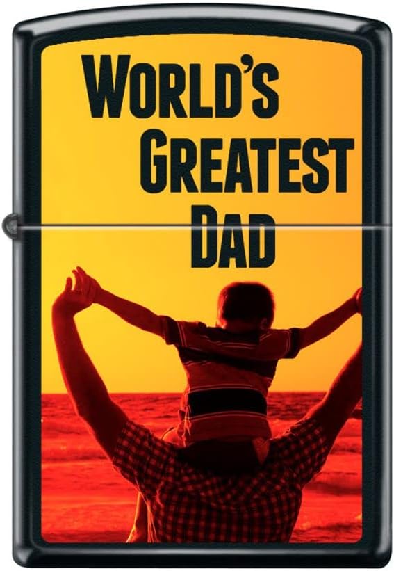 Zippo Lighter-Personalized Customize Message Engrave on Back Father and Son Fishing Brushed Chrome Lighter #Z5527