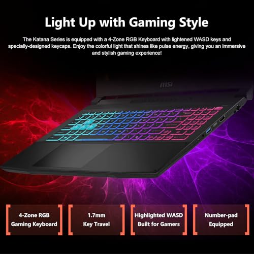 Image of msi Katana 15 HX RTX 5070 Intel Core i7-14650HX Gaming Laptop, 64GB 4TB