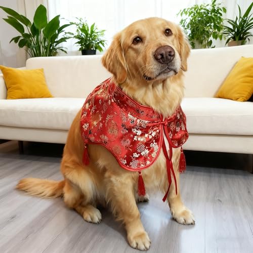 Disfraz capa para perros y gatos, talla Large, color rojo miniatura 6
