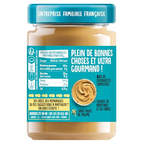 Pâte À Tartiner Cacahuète Crémeux Andros Be Nuts Le Pot De - vue 3