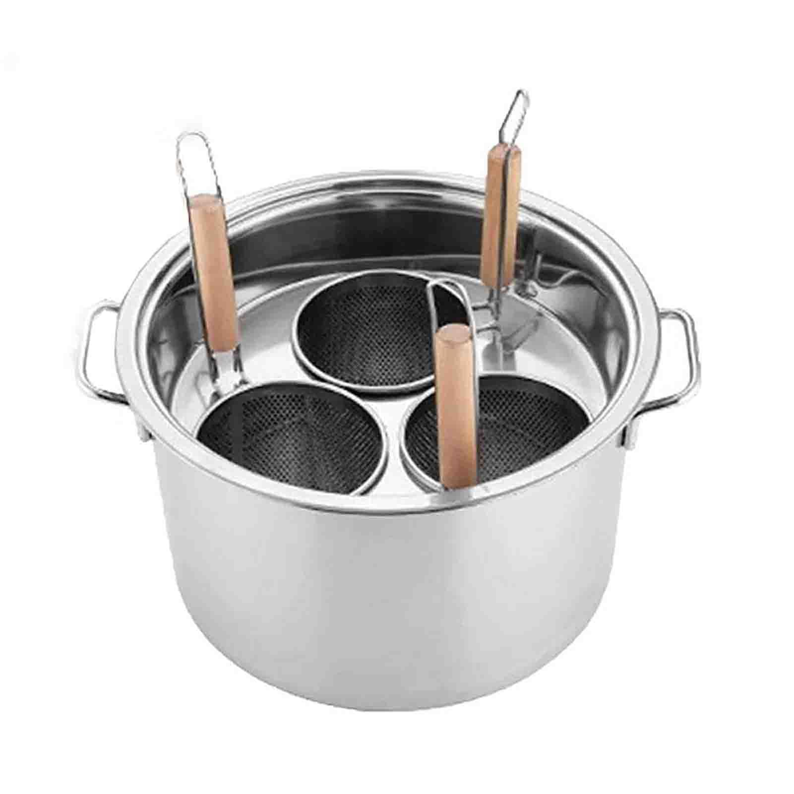 Nudeltopf mit Siebeinsatz, Nudelkocher aus Edelstahl mit Deckel und Sieb, vielseitiges Design für Zuhause und Restaurant