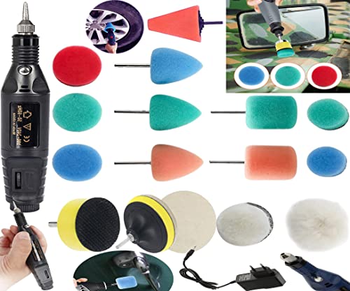 Image of DIY Crafts 15x 4X Fur 4X Felt Pads, 3inch, Mini Cone 1-3 inchinch Choice 1-7 inchinch Sponge Buffing Waxing Felt & Fur Pad for Tight Area Detailing Polishing Sealing Glaze(15x 4X Fur 4X Felt Pads, 3inch)