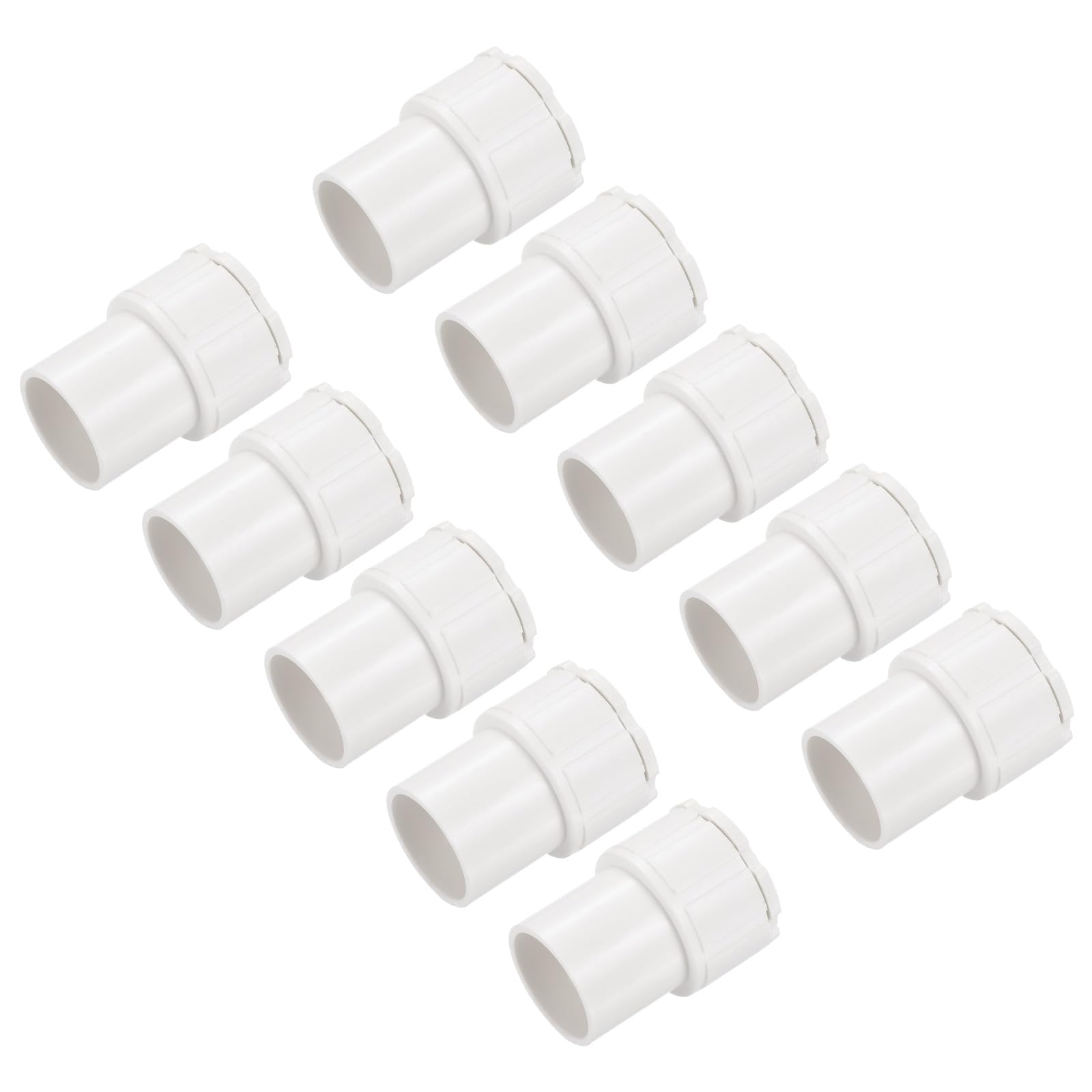 sourcing map 10 adattatori maschio in PVC, dadi di bloccaggio per tubi da 25 mm, guarnizione per adattatore, scatola condotta, gestione cavi, progetti fai da te