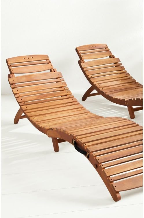 Sun Loungers,2 pcs Chaise Lounge,Folding Chairs Balcony Recliner,for Garden, Patio, Pool Deck or Other Outdoor Space Solid Acacia Wood.