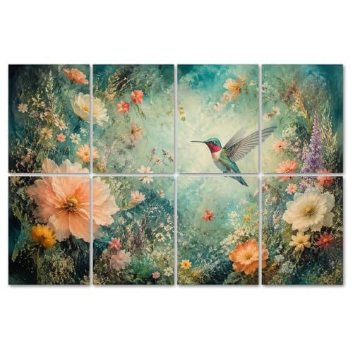 8 Pack Paneles Acústicos Decorativos de Arte Colorido para Absorción de Sonido, 48"x32"