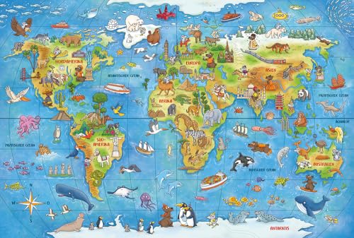 Schmidt Spiele- Dinosaurio Rompecabezas Infantil de 100 Piezas, diseño de ratón y Oso, Color...