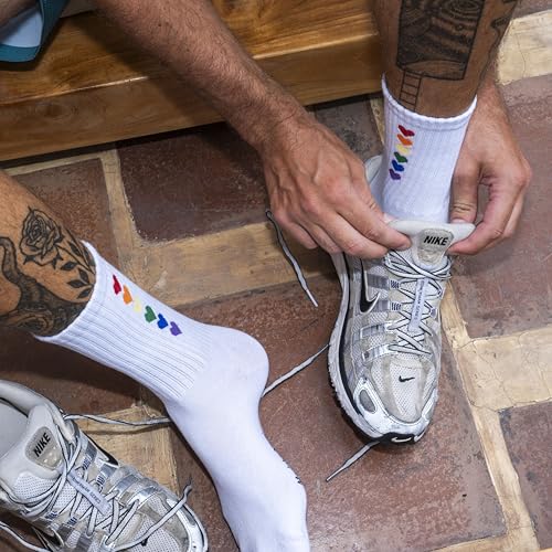 Made by Nami 3 Pairs of Pride Socks for All Genders Rainbow Socks LGBTQ Accessories for Pride Month Festival and Parade2