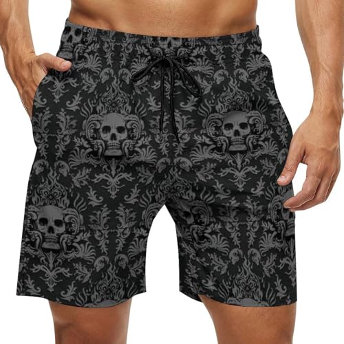Palm Palmetto Men's Summer Beach Shorts, Athletic Trunks