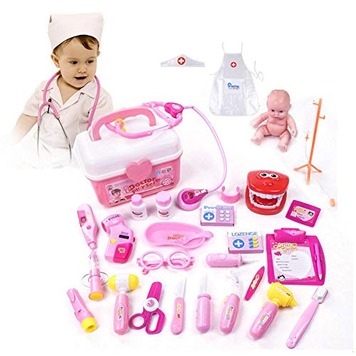 Owlhouse Kids Pretend Play Toy Playsets, Children Doctor's Kit Dentist Medical Equipment, Dress Up Nurse Uniforms Boys Girls for Kids Doctor Cosplay Costumes