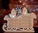 Clever Creations Wooden Christmas Advent Calendar, Countdown to Christmas, LED Holiday Decoration, Battery Operated, Sleigh