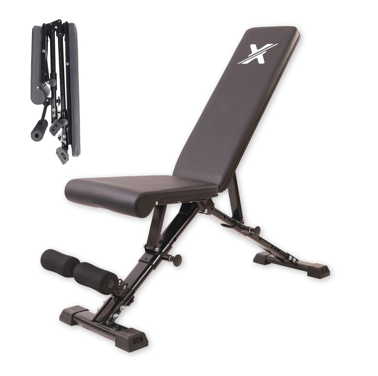 XRT65 Foldable Power Gym Bench Press|Adjustable Incline,Decline&Flat Bench|250Kg Load Capacity|Automatic Locking Mechanism|Gym Equipment Set For Home Workout|Black (Foldable Power Gym Bench Press) (B0D819N5CJ) Amazon Price History, Amazon Price Tracker