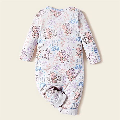 Adoracute By Patpat Care Bears Baby Girl Boy Clothes 3-Pack Long Sleeve Bodysuit Cotton Unisex Baby Rompers Set 3-6 Months #TOP2